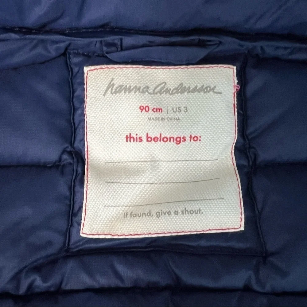 Hanna Andersson Blue Down Puffer Vest